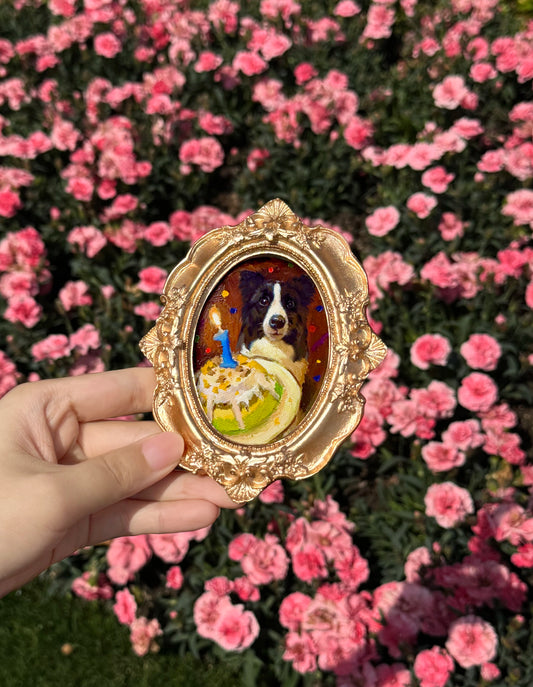 Elegance Oval Pet Portrait