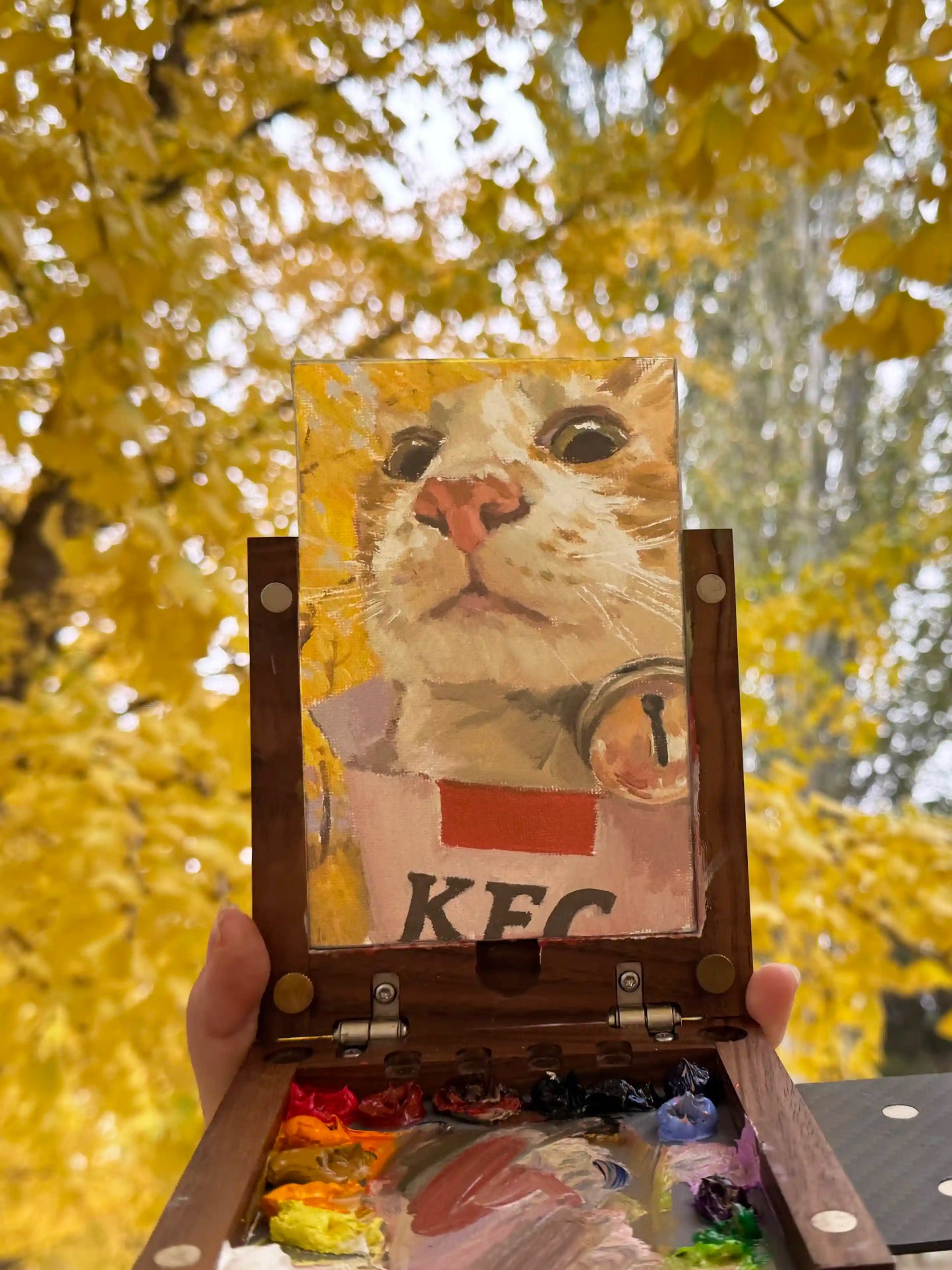 Pet Oil Portraits in Black Walnut Frame