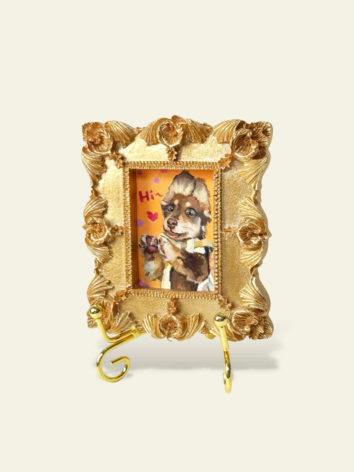 Rectangular Baroque Pet Portrait