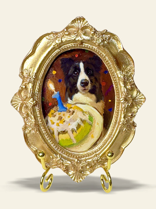 Elegance Oval Pet Portrait
