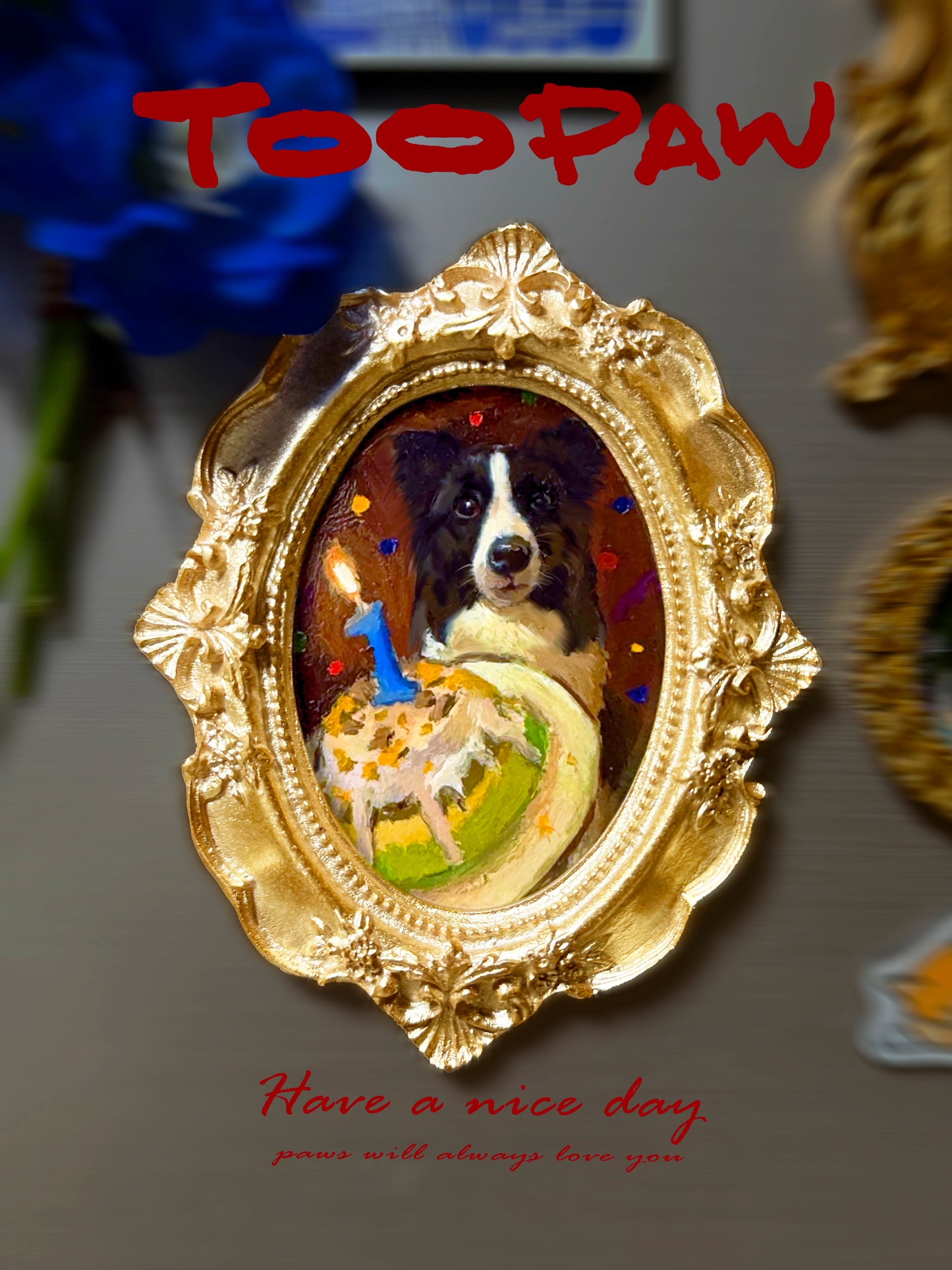 Elegance Oval Pet Portrait
