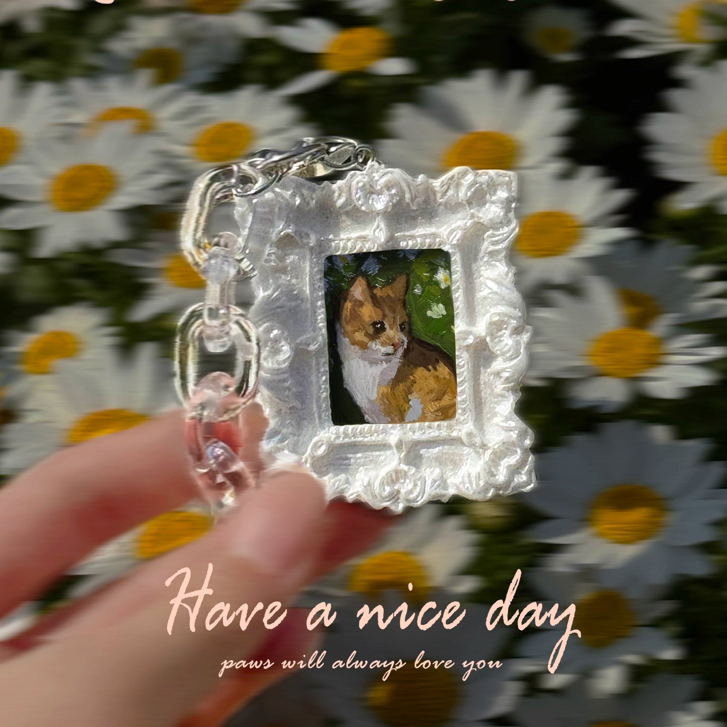 Rectangle Pet Memorial Keychain