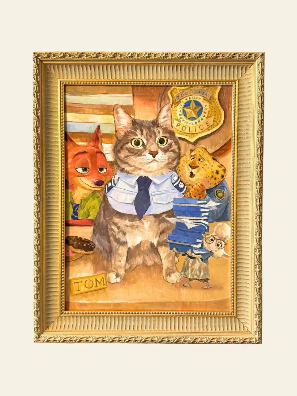 Hand-Painted Memory Pet Portrait