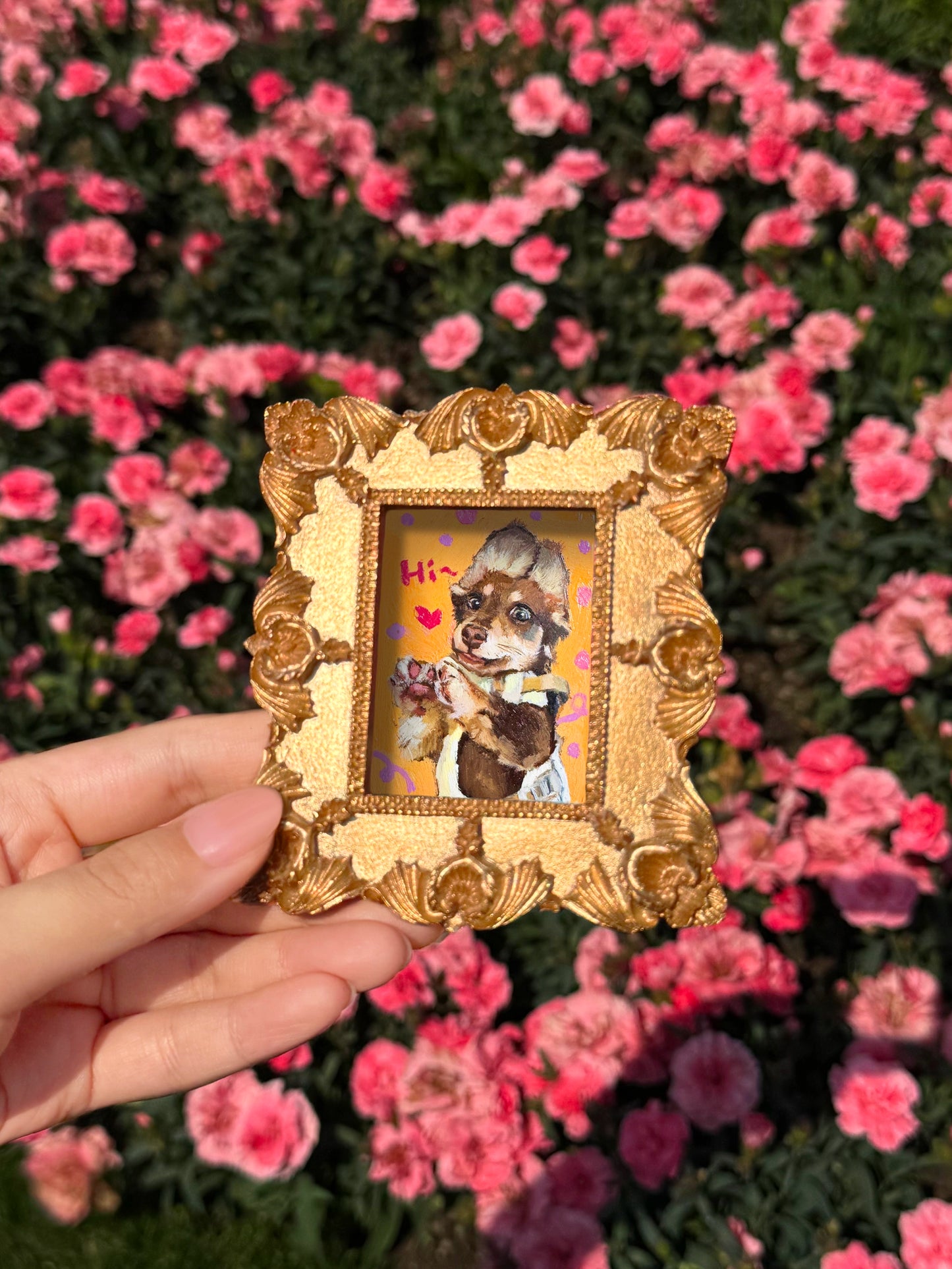 Rectangular Baroque Pet Portrait